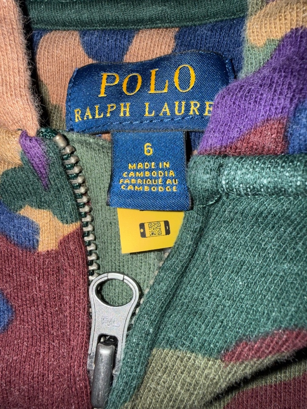Polo Ralph Lauren Youth Boys Camo Zip Up Hoodie Jogger Set Fleece Size 6 - Picture 2 of 7